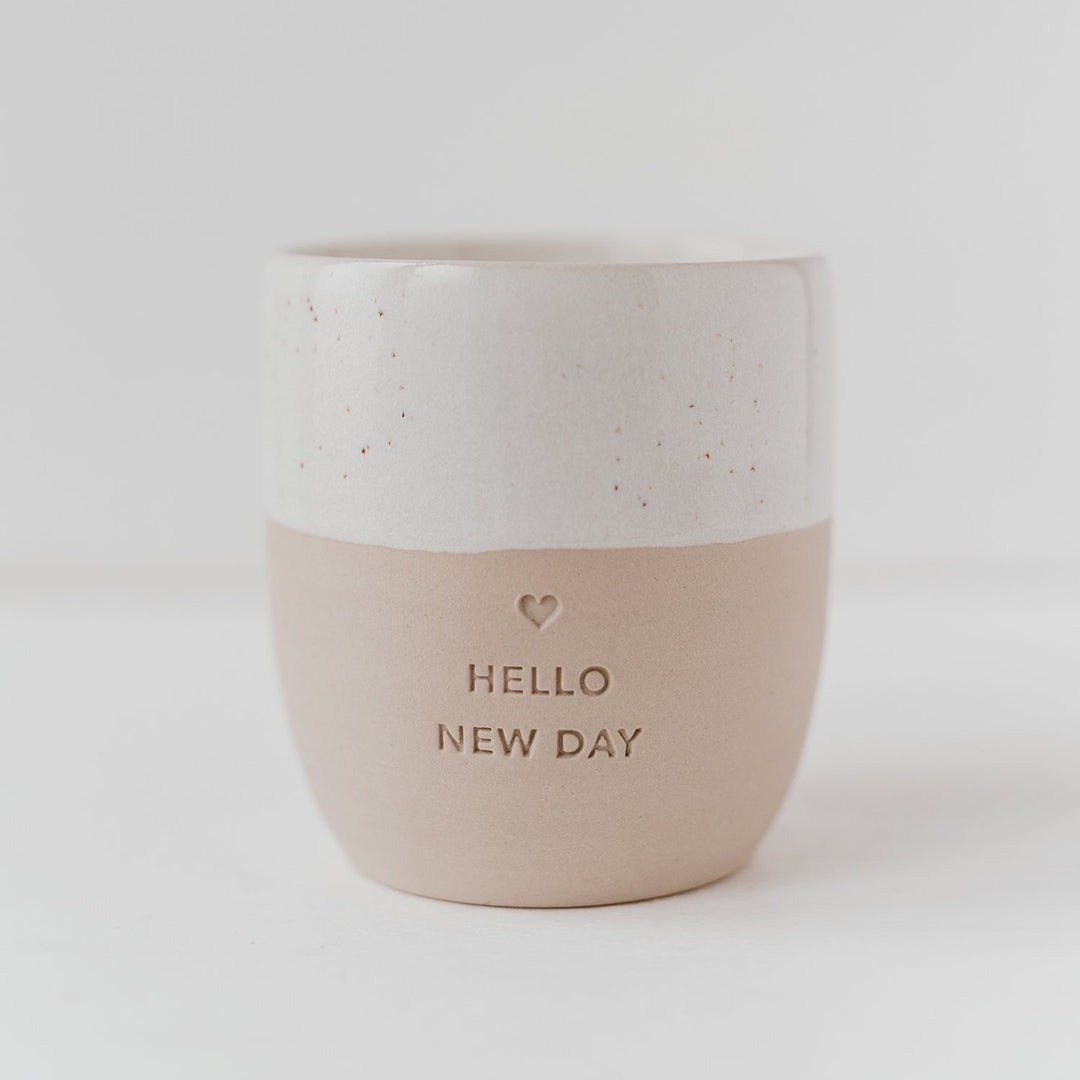 Becher HELLO NEW DAY - Eulenschnitt North Glow