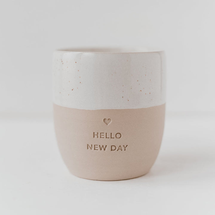 Becher HELLO NEW DAY - Eulenschnitt