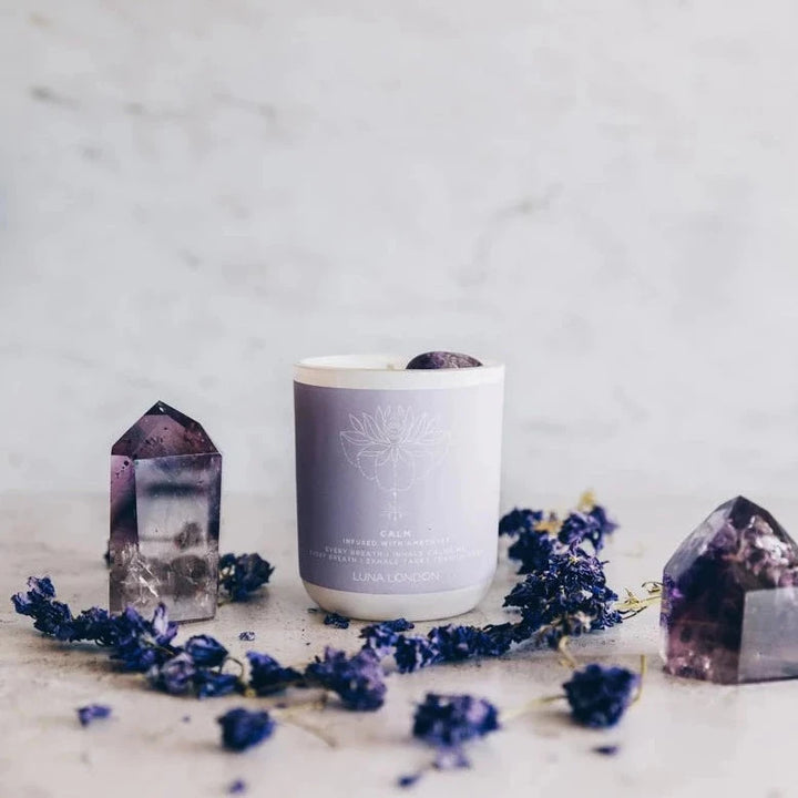 The Meditation Collection - Amethyst Candle with Lavender & Vanilla