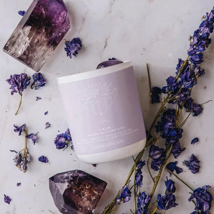 The Meditation Collection - Amethyst Candle with Lavender & Vanilla