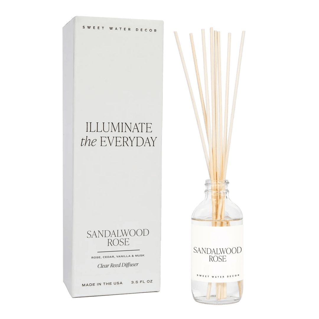 Sweet Water Decor Diffuser Sandalwood Rose bottle and box