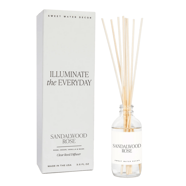 Sweet Water Decor Diffuser Sandalwood Rose bottle and box