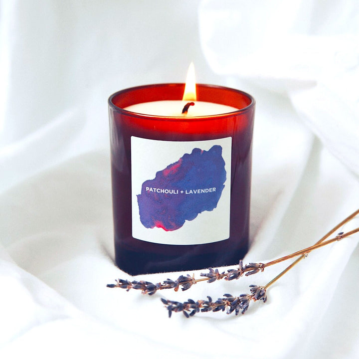 EARTHY - Soy wax candle 'Patchouli + Lavender'