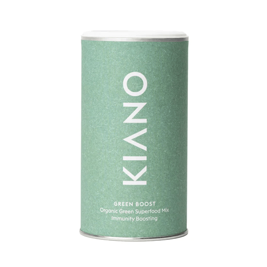 KIANO tin Green Boos against white background