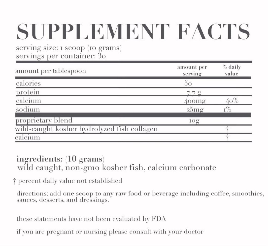  (mane) hair skin nails supplement nutritional table North Glow