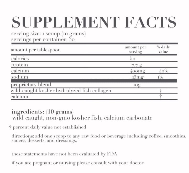  (mane) hair skin nails supplement nutritional table