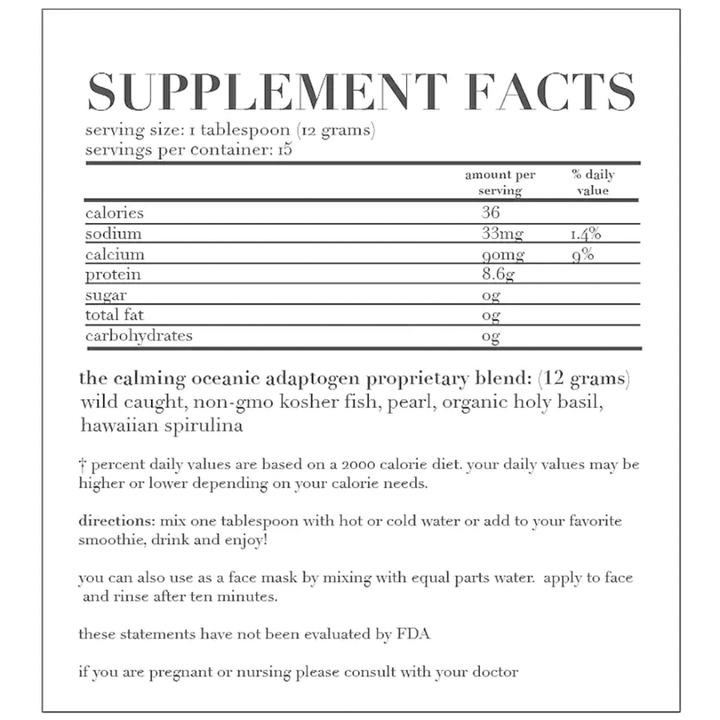holi (youth) the oceanic adaptogen - adaptogenic blend for stress reduction and mineral