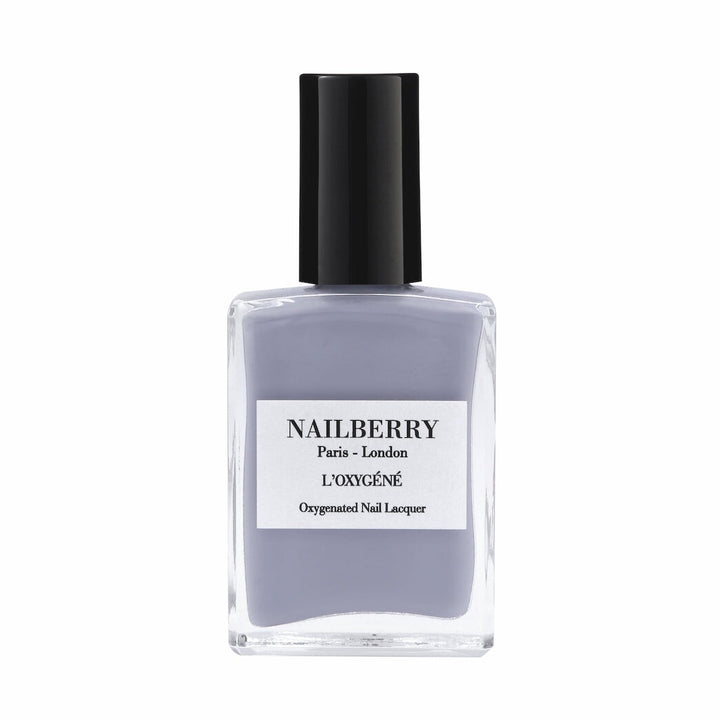 Nailberry nail polish bottle Serendipity against white background.