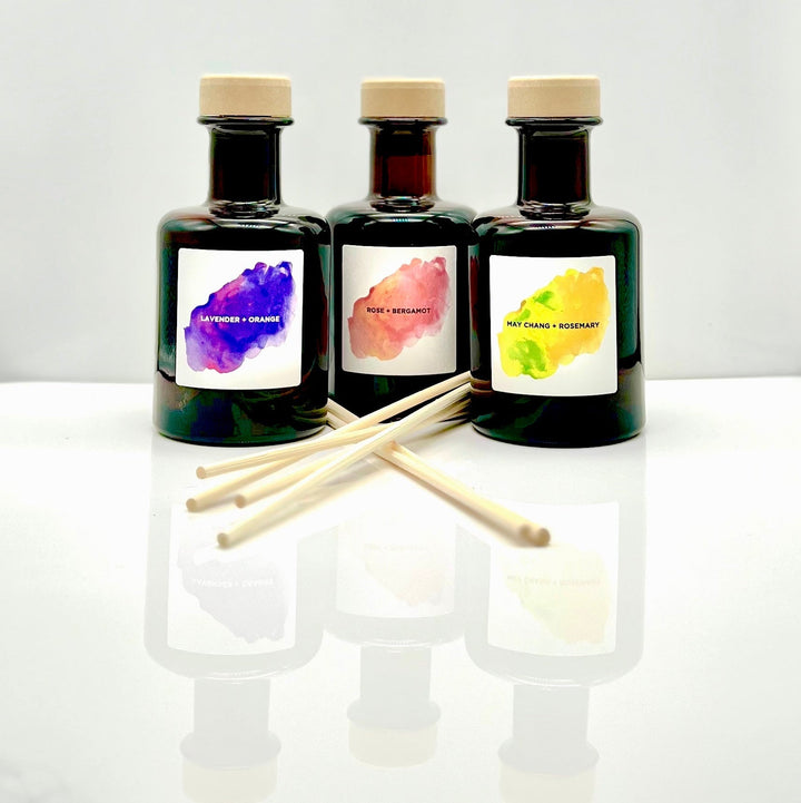 Pure Essential Oil Reed Diffuser - various fragrance blends of essential oils