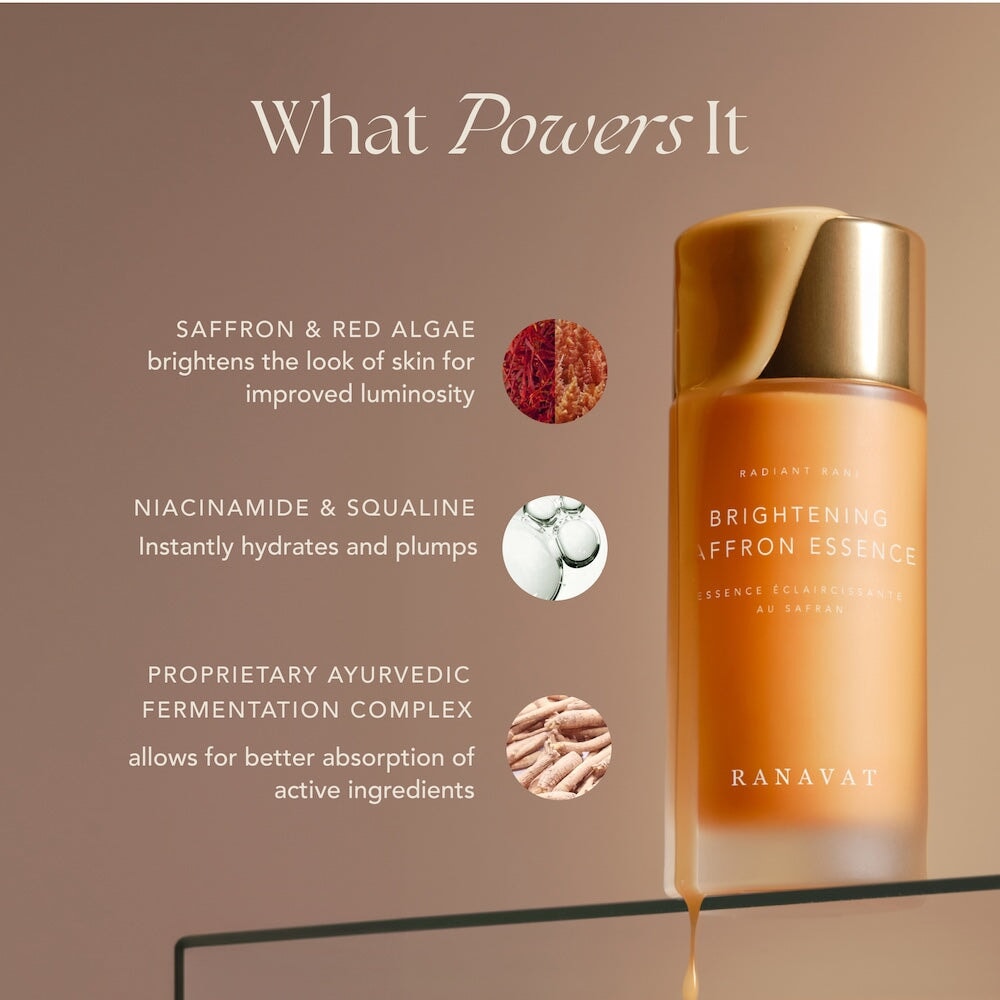 RANAVAT Brightening Saffron Essence - potentes Serum mit Niacinamid, Mikroalge, Lactobacillus North Glow