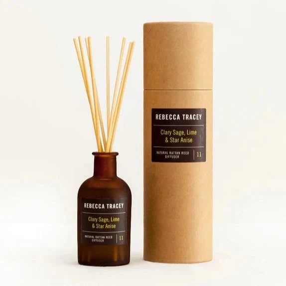 Room fragrance with packaging, in front of a white honey background
