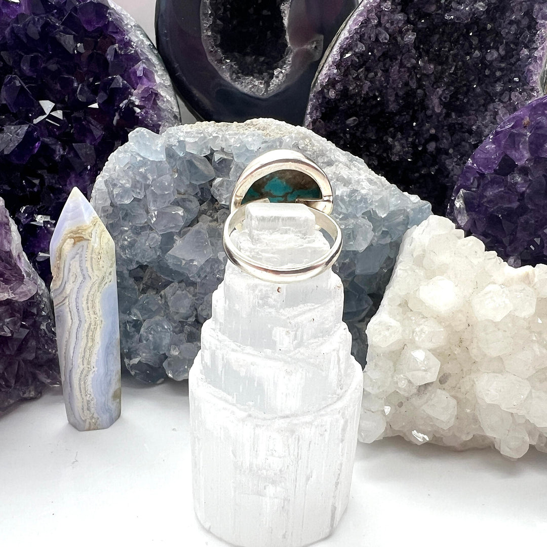 Turquoise ring, adjustable, highest quality, various individual pieces North Glow