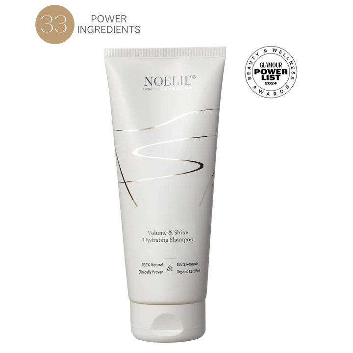NOELIE Volume & Shine Shampoo vor weißem Hintergrund.