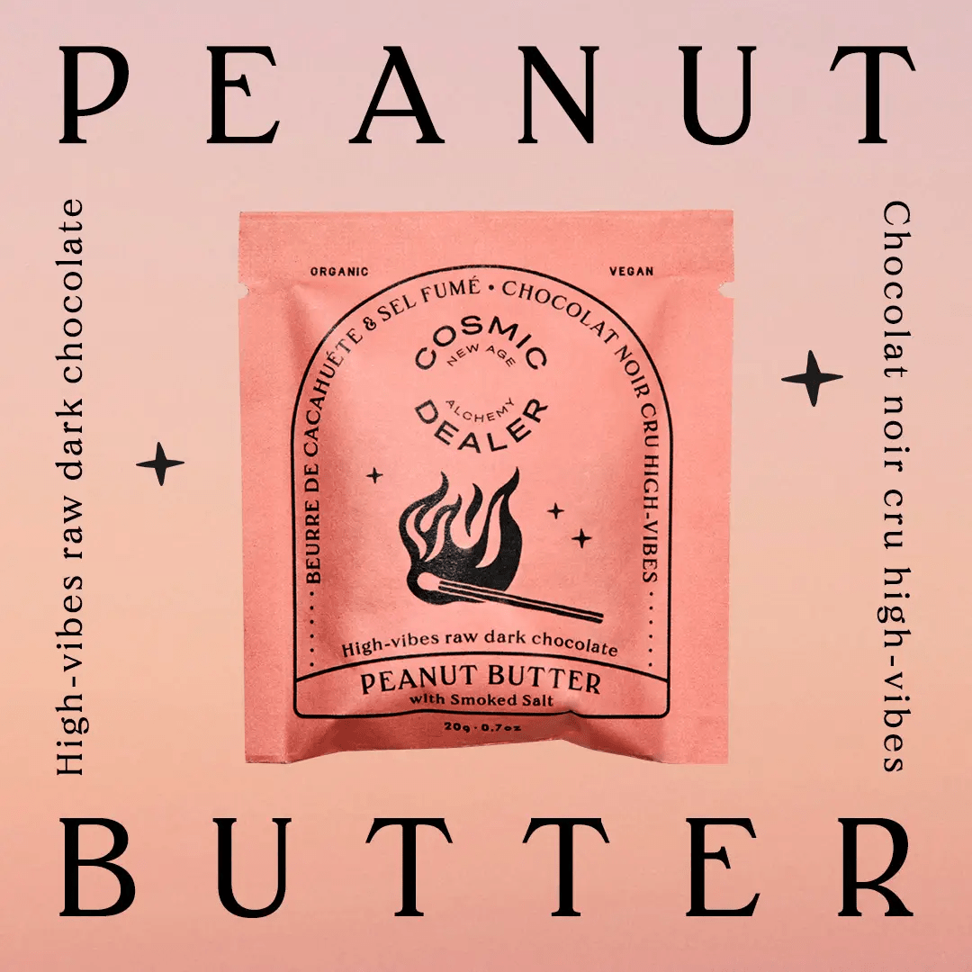 Box of 4 Chakra Chocolate in 🥜 Peanut Butter & Smoked Salt North Glow