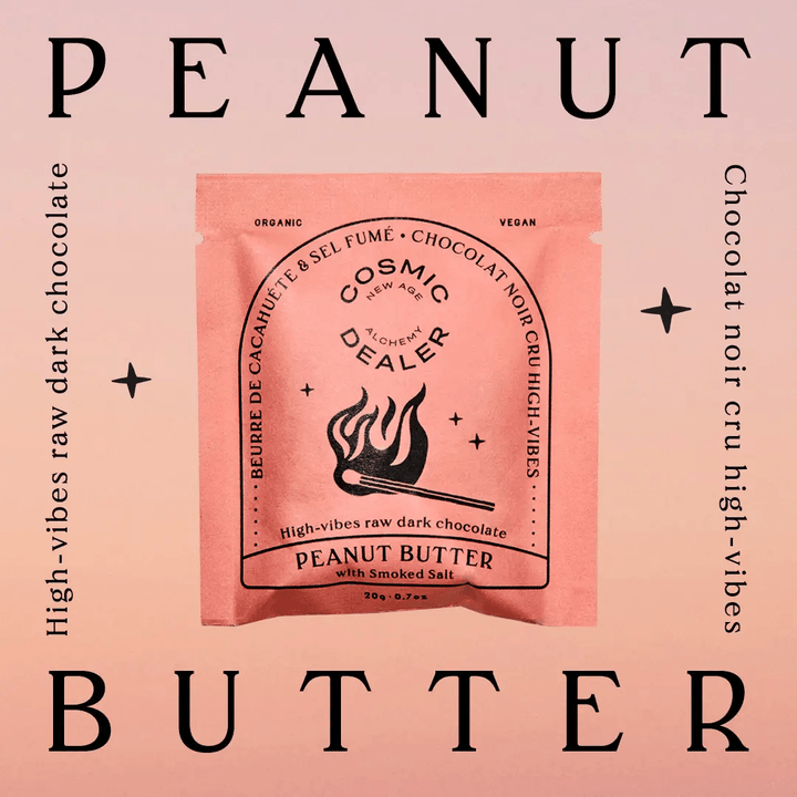 Box of 4 Chakra chocolate in 🥜 Peanut butter & smoked salt