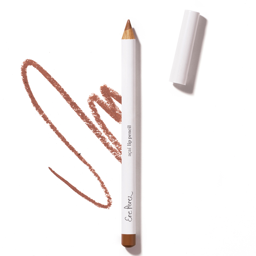 Open Acai Lip Pencil with painted color example Pout on white background North Glow