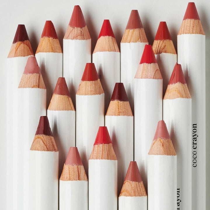 Close-up ErePerez Coco Crayons in various colors.