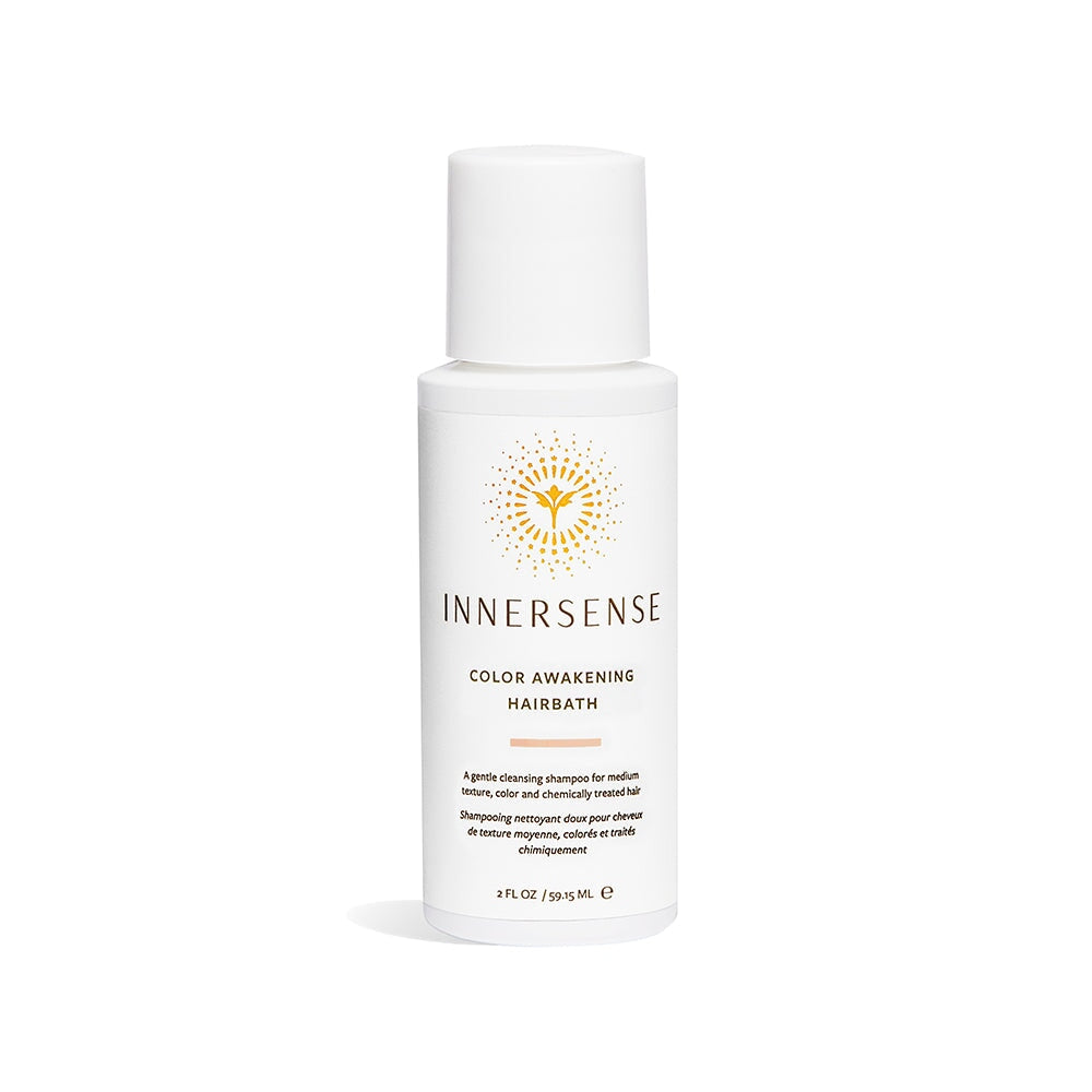 Innersense Color Awakening Hairbath travel size bottle. North Glow