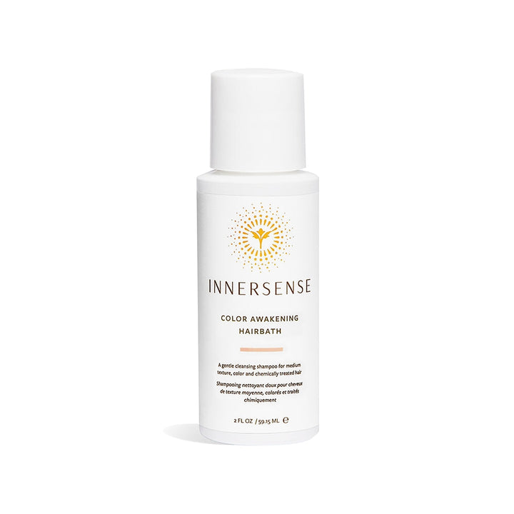 Innersense Color Awakening Hairbath travel size bottle.