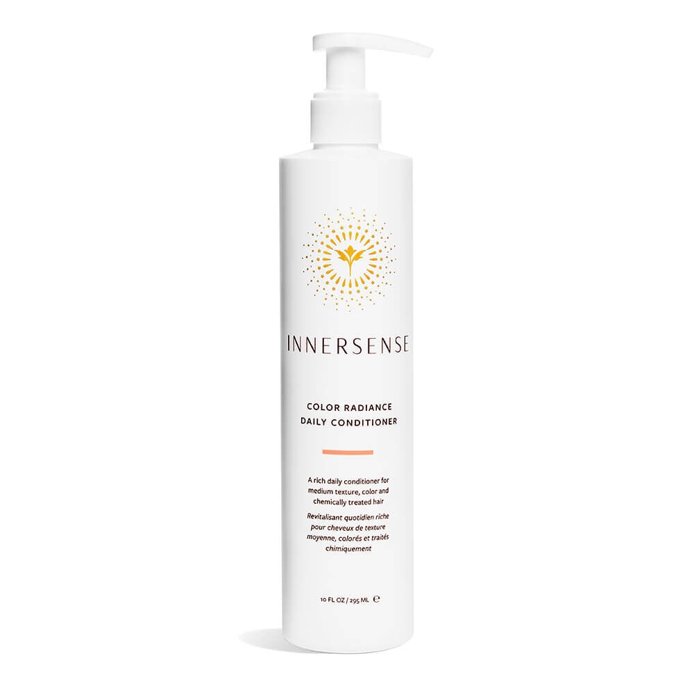 Innersense Color Radiance Daily Conditioner pump bottle against white background.