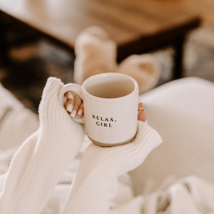 Cream coffee mug "Relax Girl
