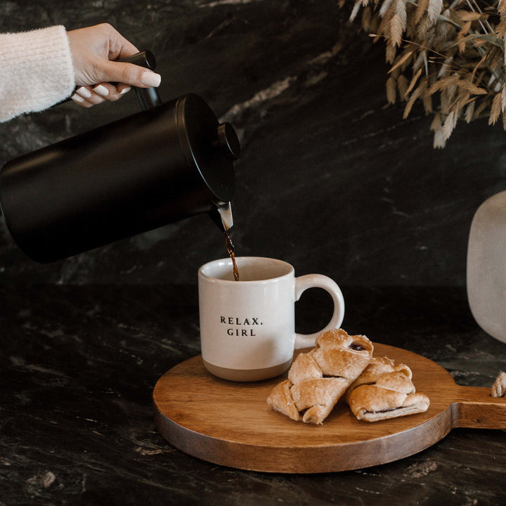 Cream coffee mug "Relax Girl
