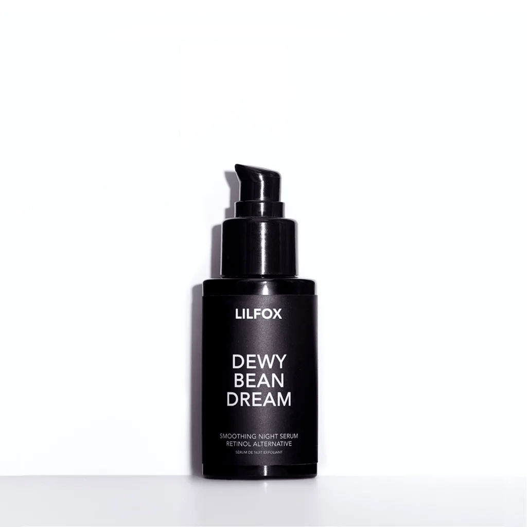 Lilfox Dewy Bean Dream in black bottle against white background