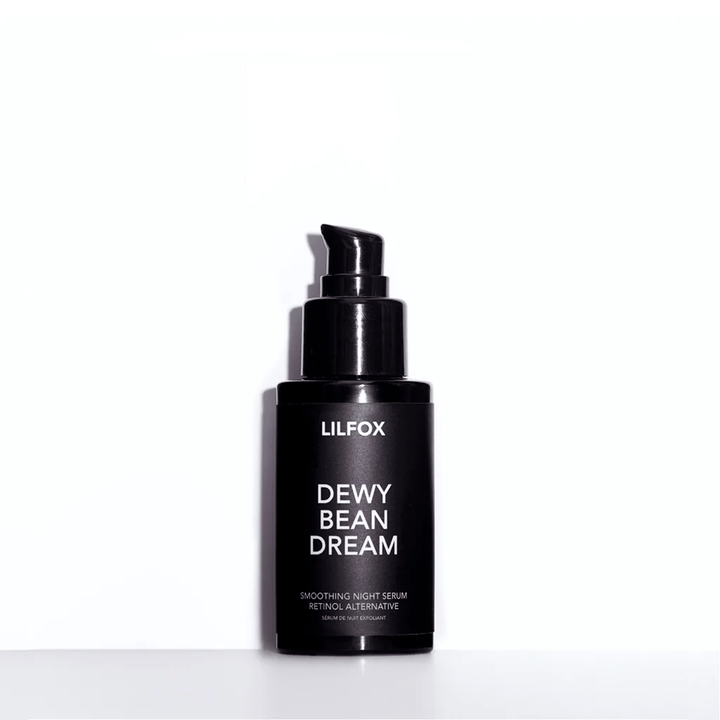 Lilfox Dewy Bean Dream in black bottle against white background