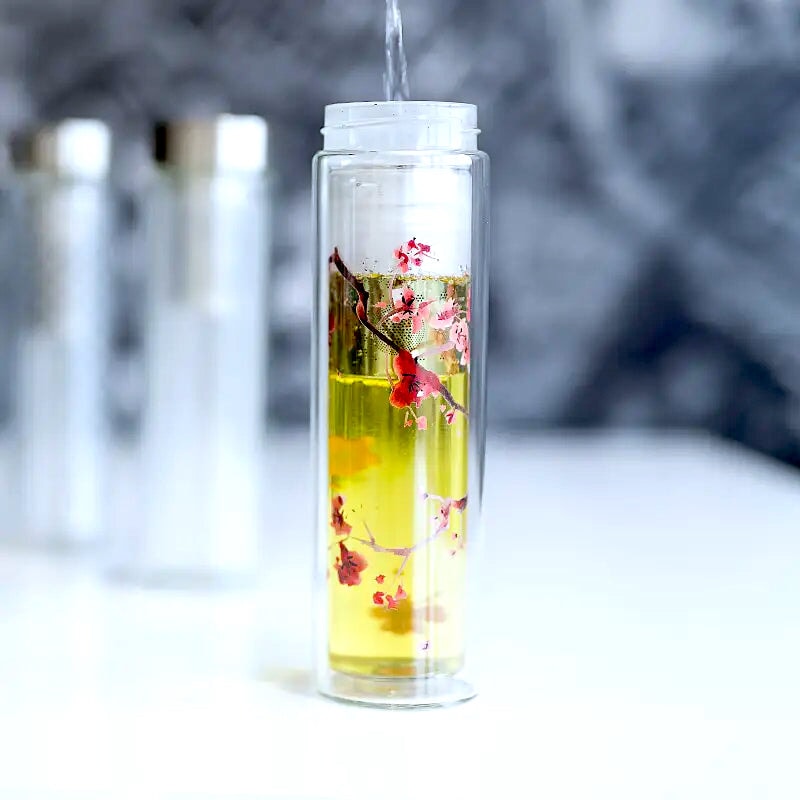 Flowtea "Cherry Blossom" - Insulating Glass Bottle North Glow