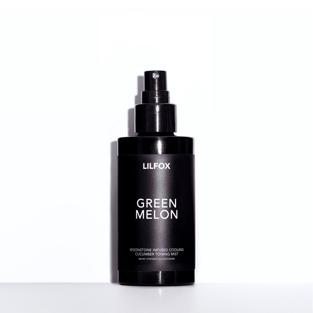 Lilfox Green Melon Toner black bottle in front of white bottle North Glow