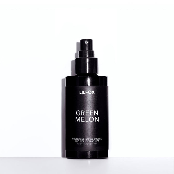 Lilfox Green Melon Toner black bottle in front of white bottle