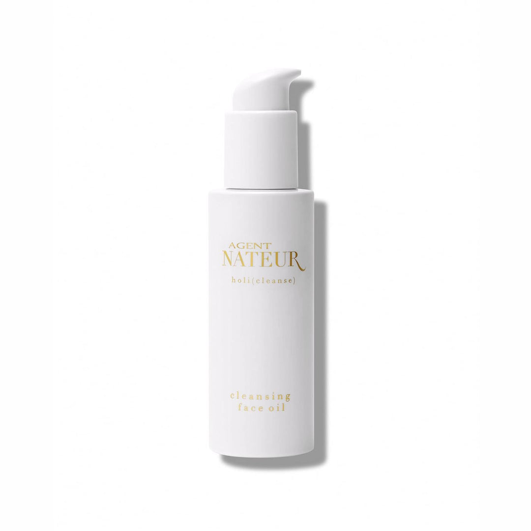 Agent Nateur Holi Cleansing Face Oil white bottle against white background