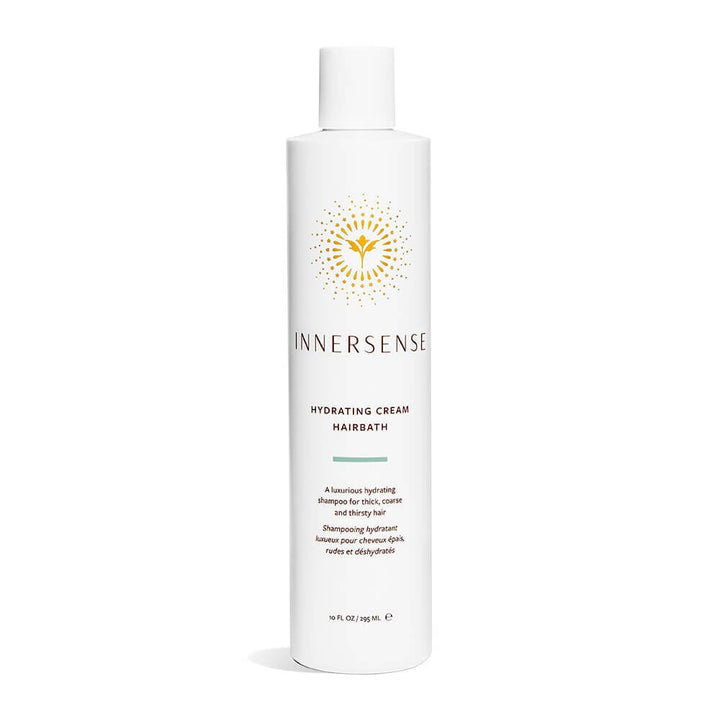 Innersense Hydrating Hairbath bottle against white background.