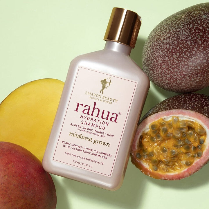 Rahua Hydration Shampoo is somewhere between sliced passion fruit and mango.