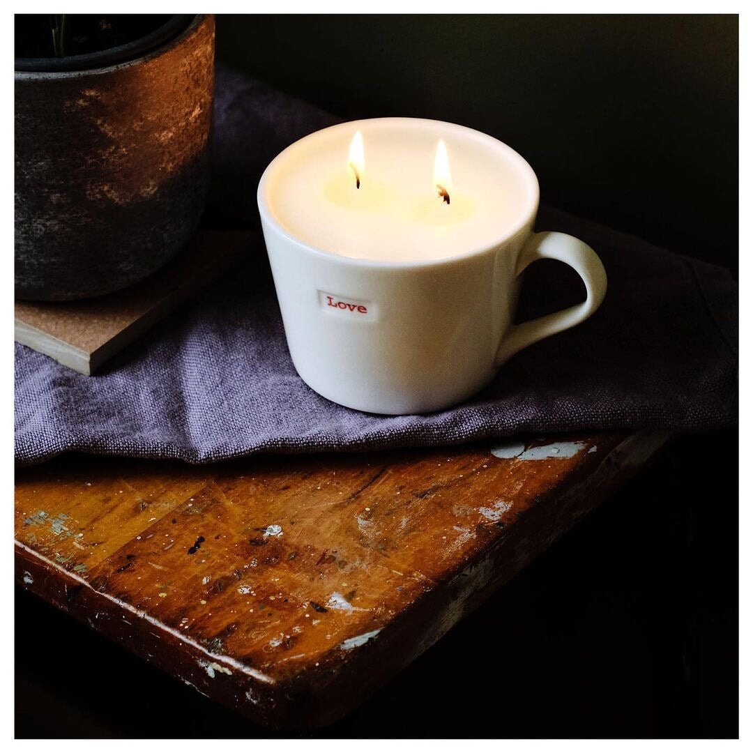 LOVE double wick candle with six high quality essential oils and reusable love cup North Glow