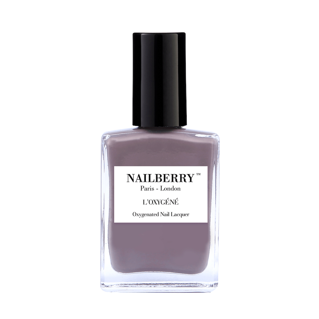 Nailberry nail polish bottle Cocoa Cabana against white background.