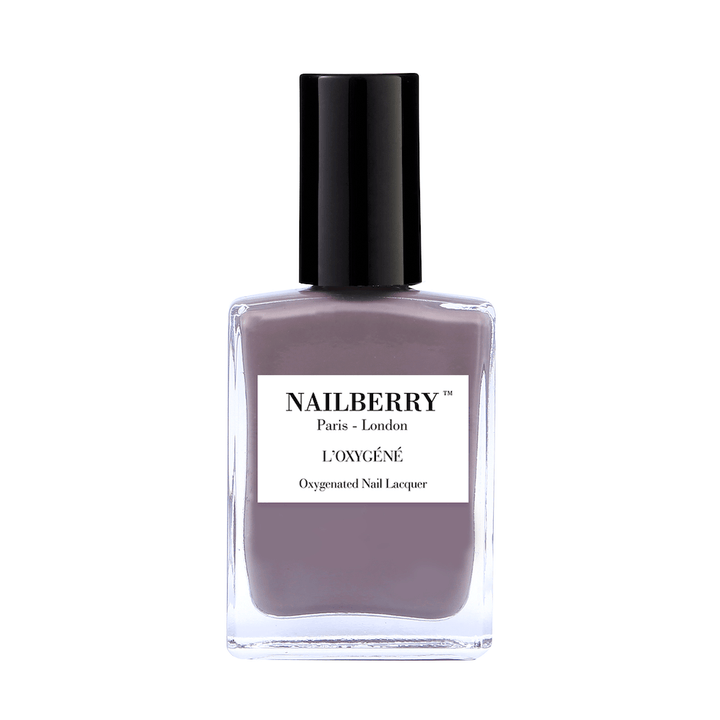 Nailberry nail polish bottle Cocoa Cabana against white background.