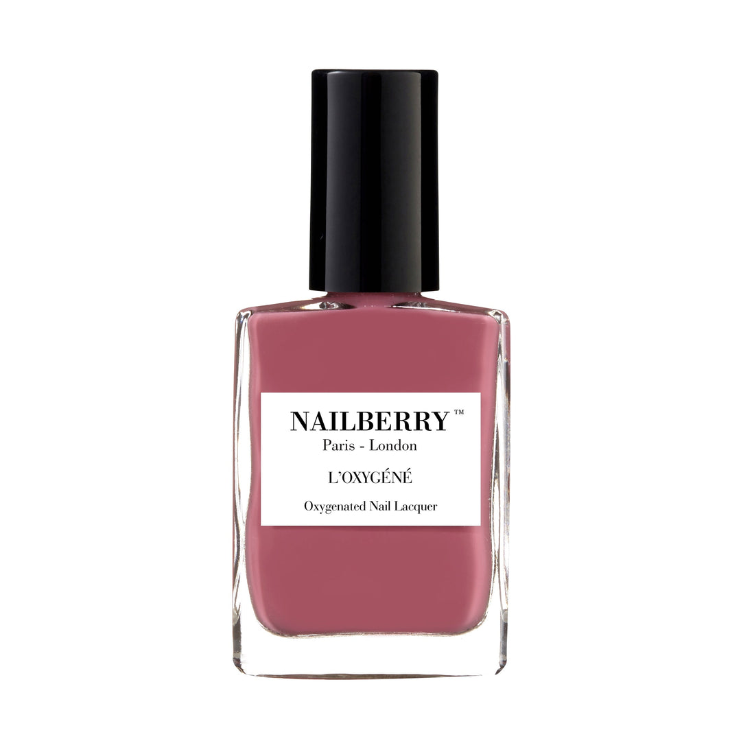 Nailberry nail polish bottle Fashionista against white background.