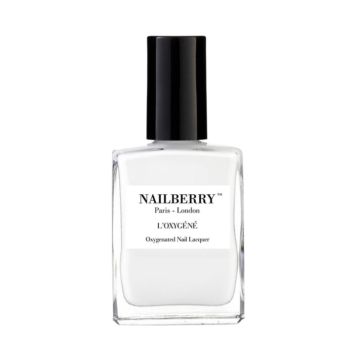 Nailberry nail polish bottle Flocon against white background.