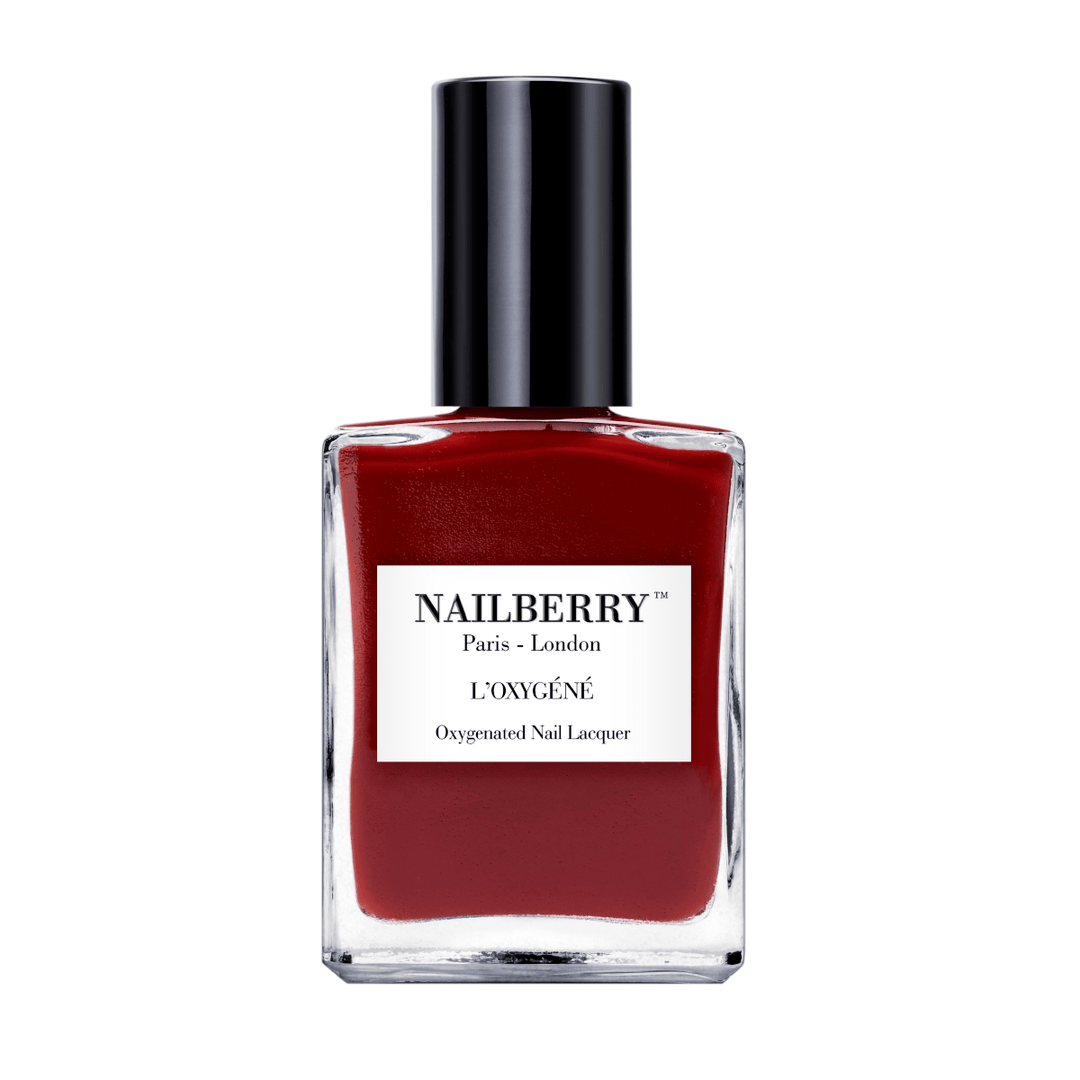 Nailberry nail polish bottle Harmony against white background.