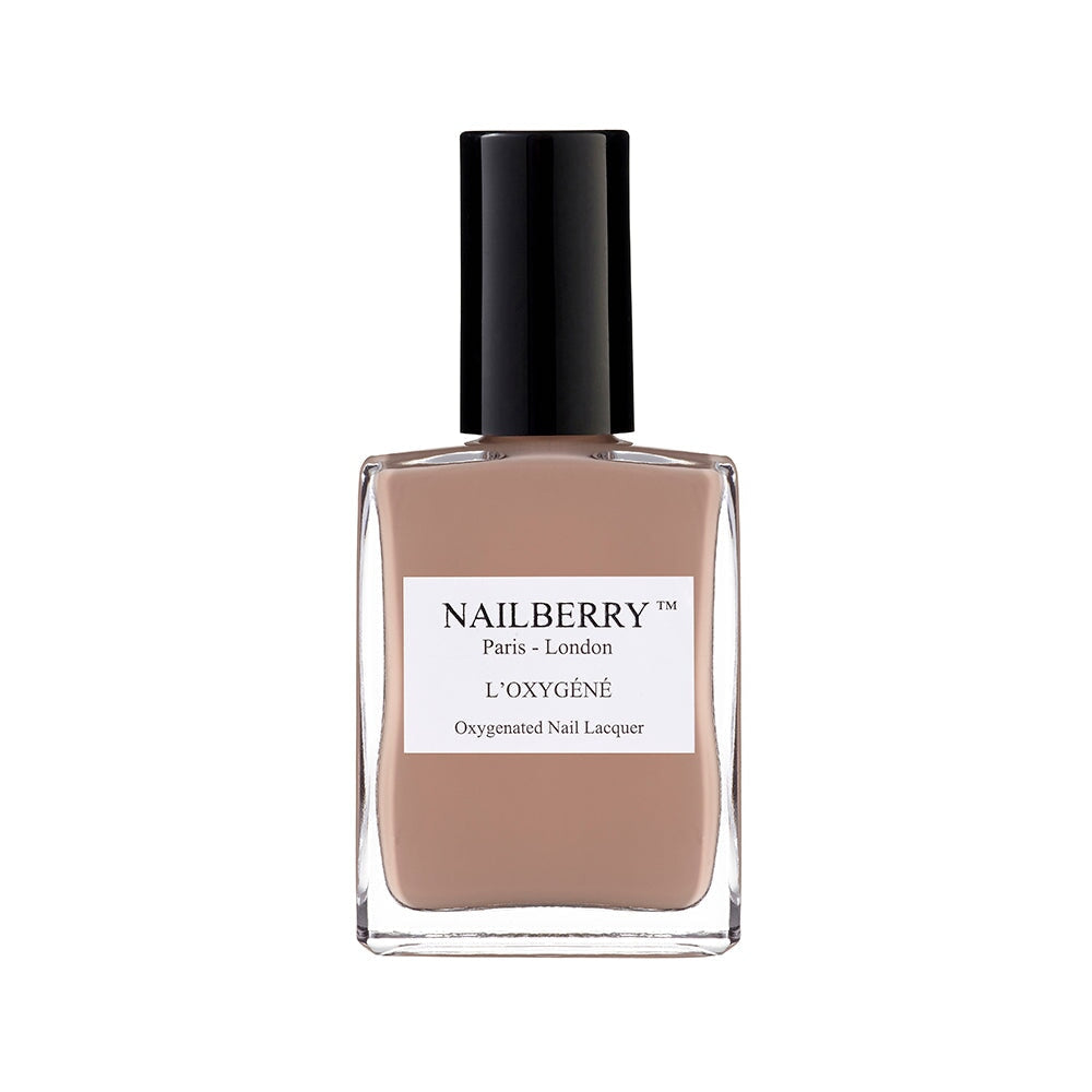 Nailberry nail polish bottle Honesty against white background.