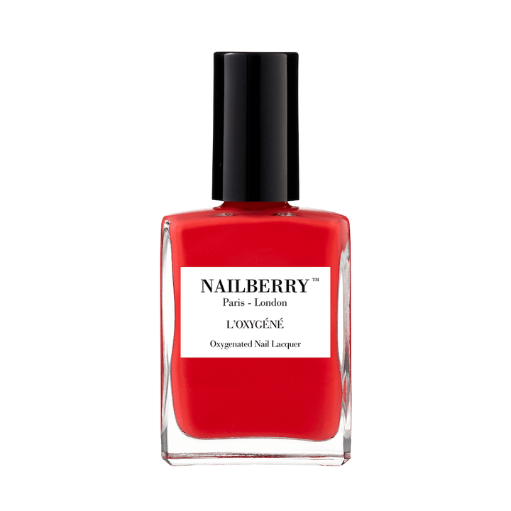 Nailberry nail polish bottle Pop My Berry against white background.