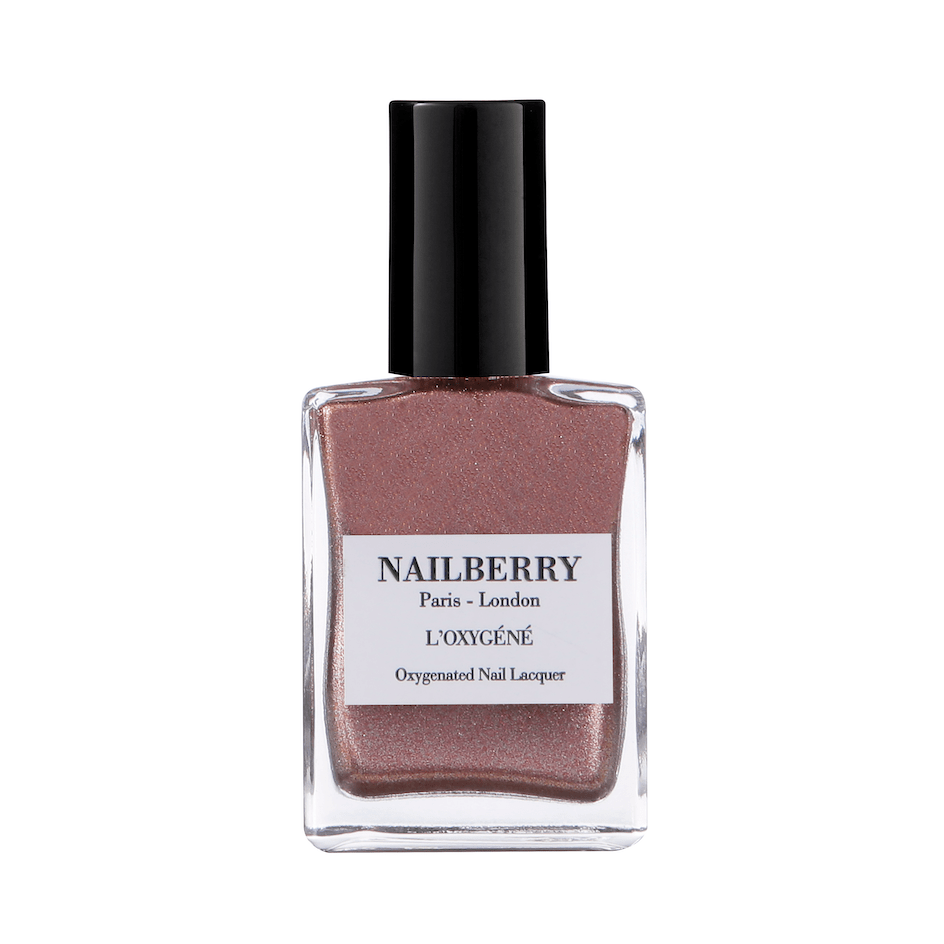 Nailberry nail polish bottle ring A.Posie against white background.