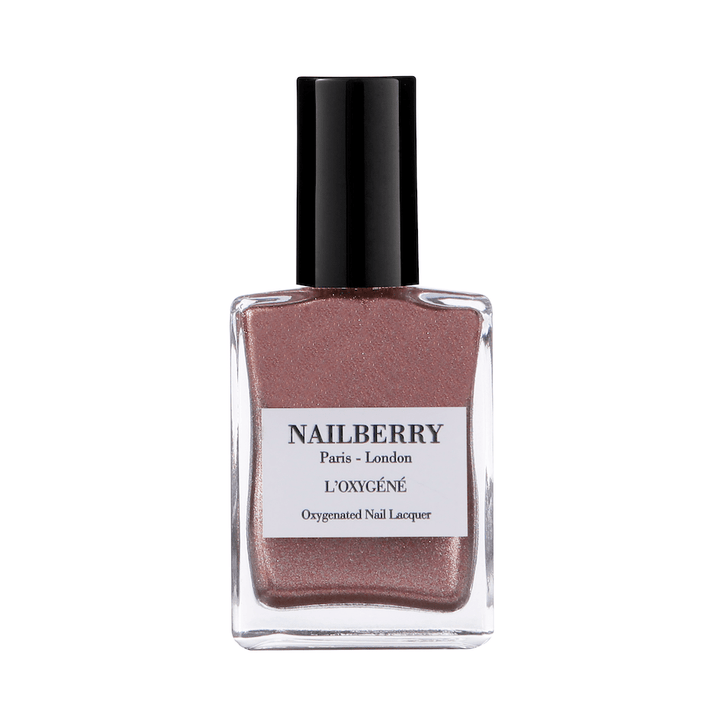 Nailberry nail polish bottle ring A.Posie against white background.