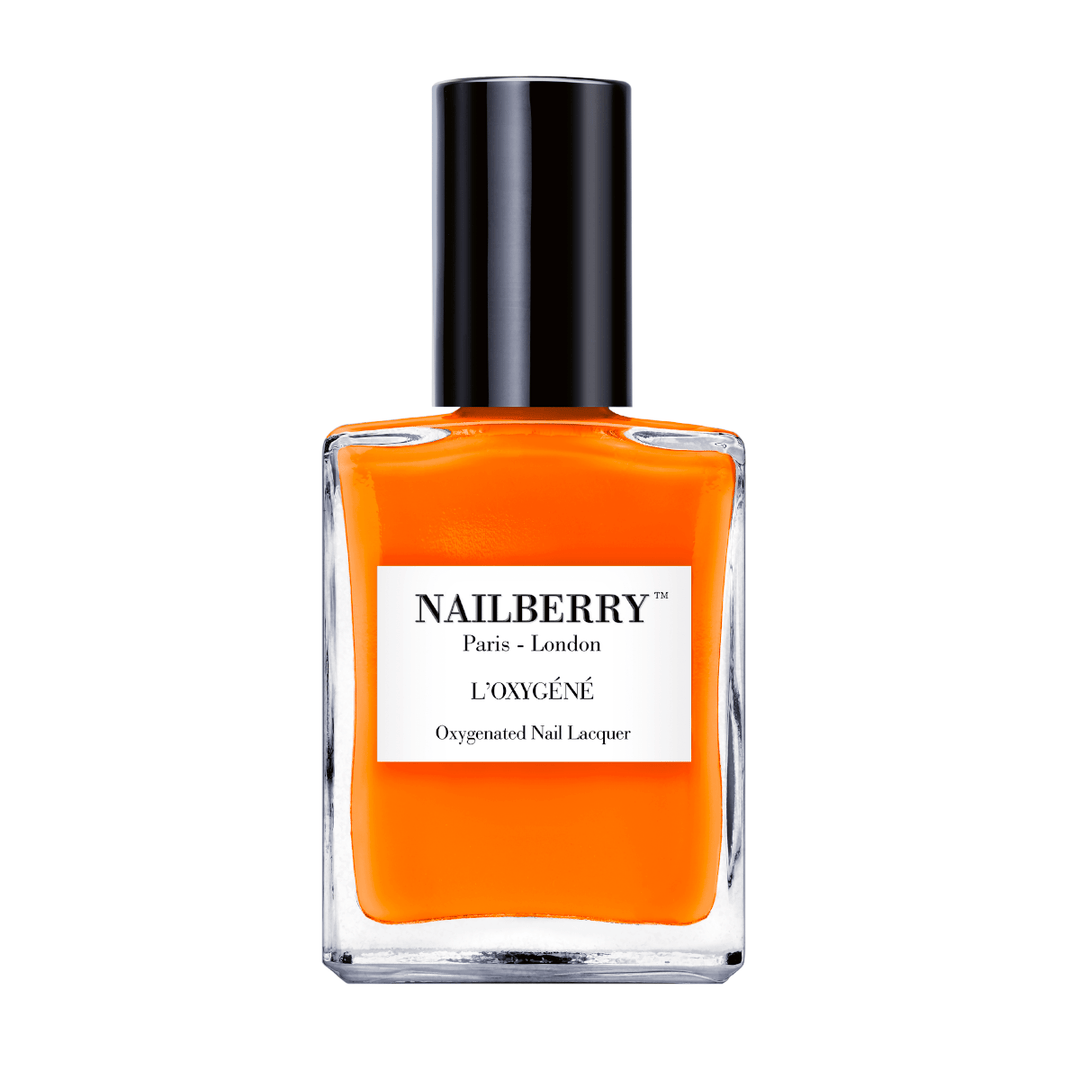 Nailberry nail polish bottle Sponaneous against white background.