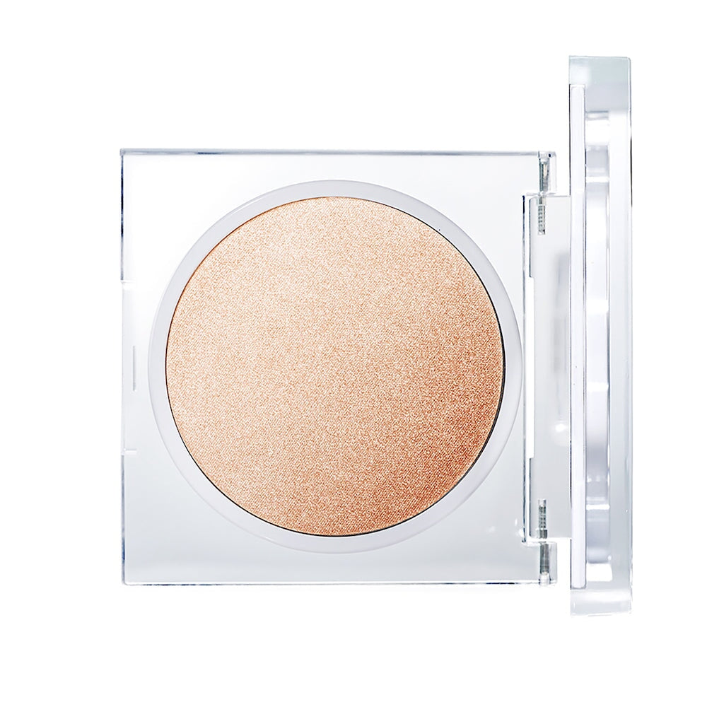 Open Luminizing Powder tin from RMS Farbe Grande Dame from a bird's eye view stands on a white background.