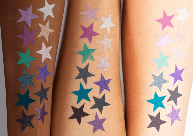 Moonlight Crystal Palette - eyeshadow palette with mauve and blue-green tones North Glow