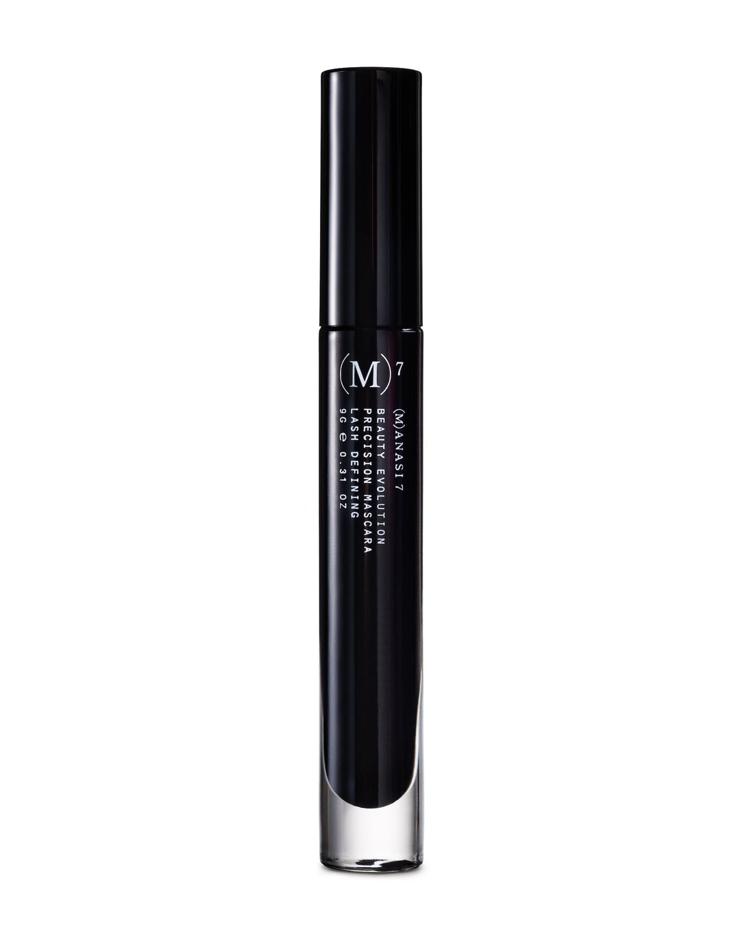 Manasi 7 Precision Mascara stands against a white background. North Glow