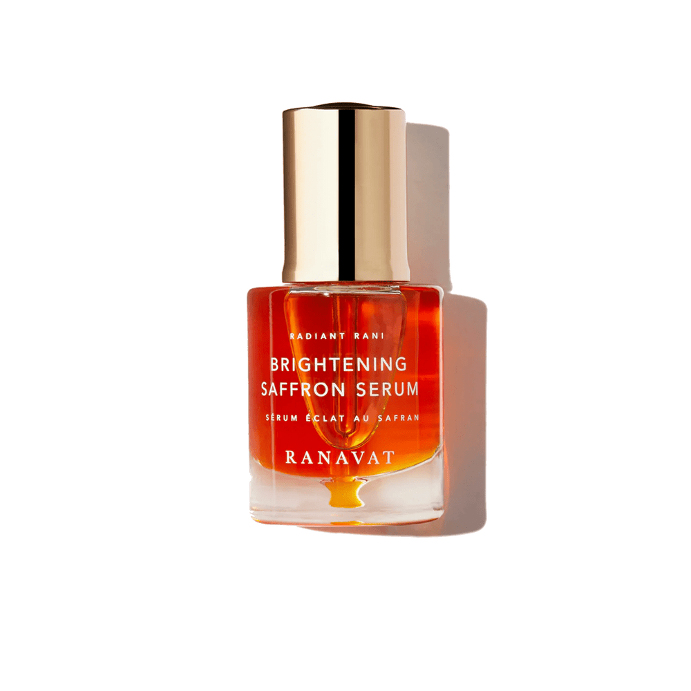 Ranavat Brightening Saffron Serum bottle on white background