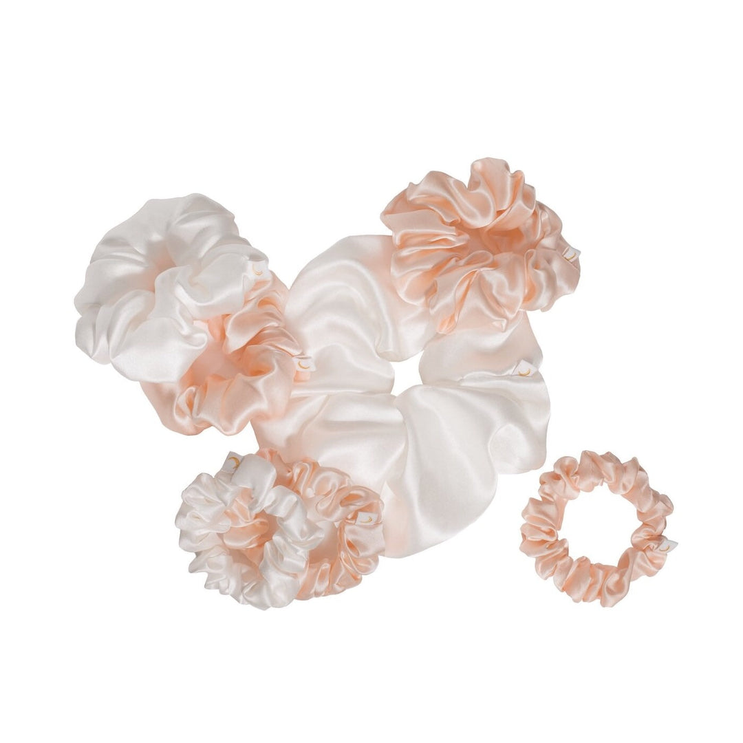 Silk scrunchie set of 2 / rosé or white North Glow